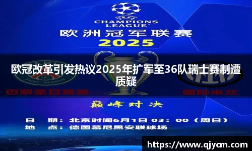 欧冠改革引发热议2025年扩军至36队瑞士赛制遭质疑